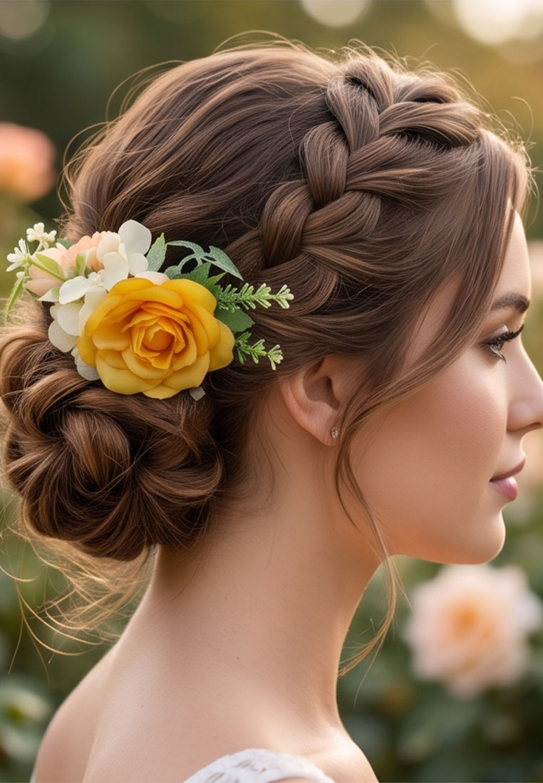 Blumen Haarschmuck Leila gelb