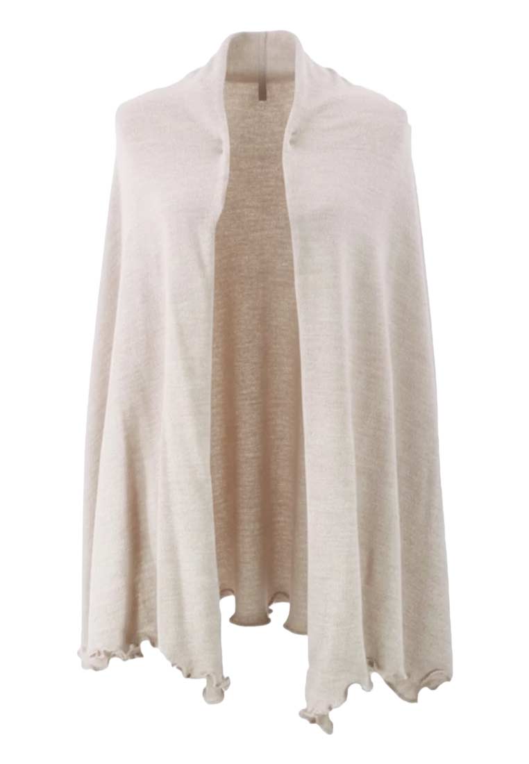 Trapezstola gerüscht beige