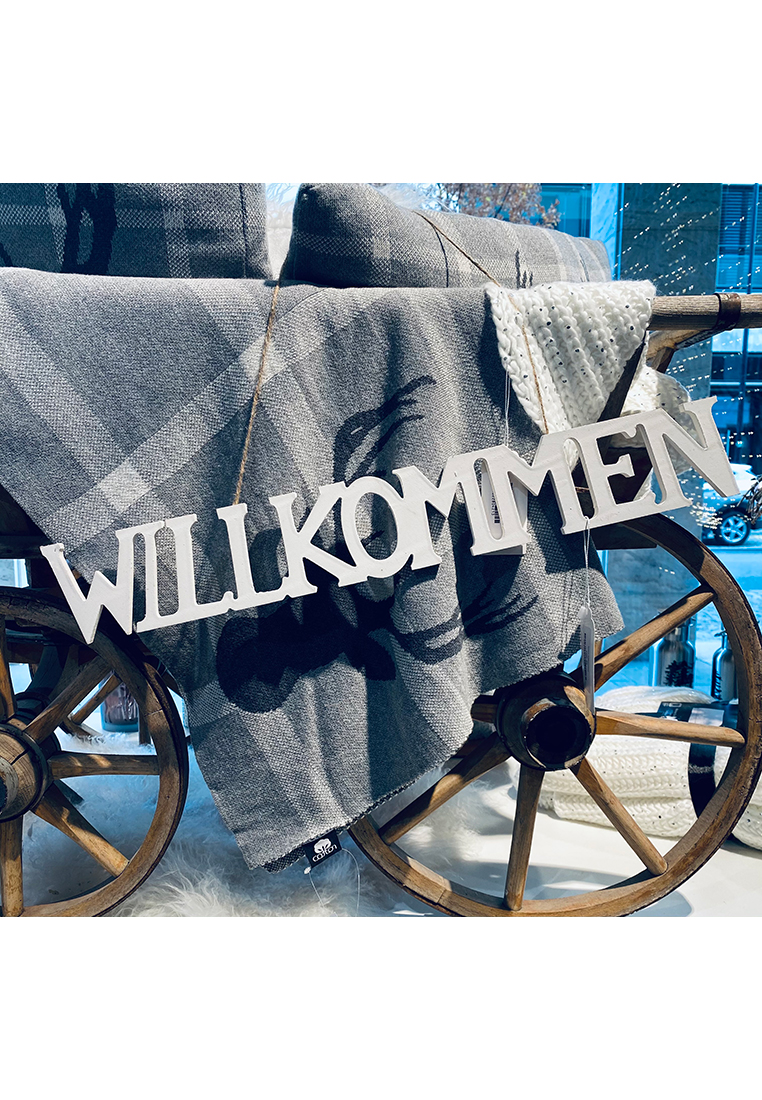 Schild Willkommen 