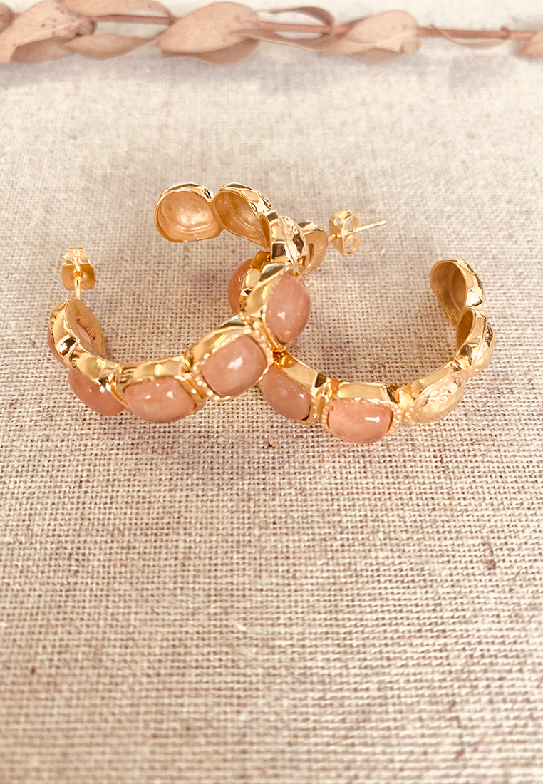 Creolen Tara Gold rosa Creolen Tara Gold rosa