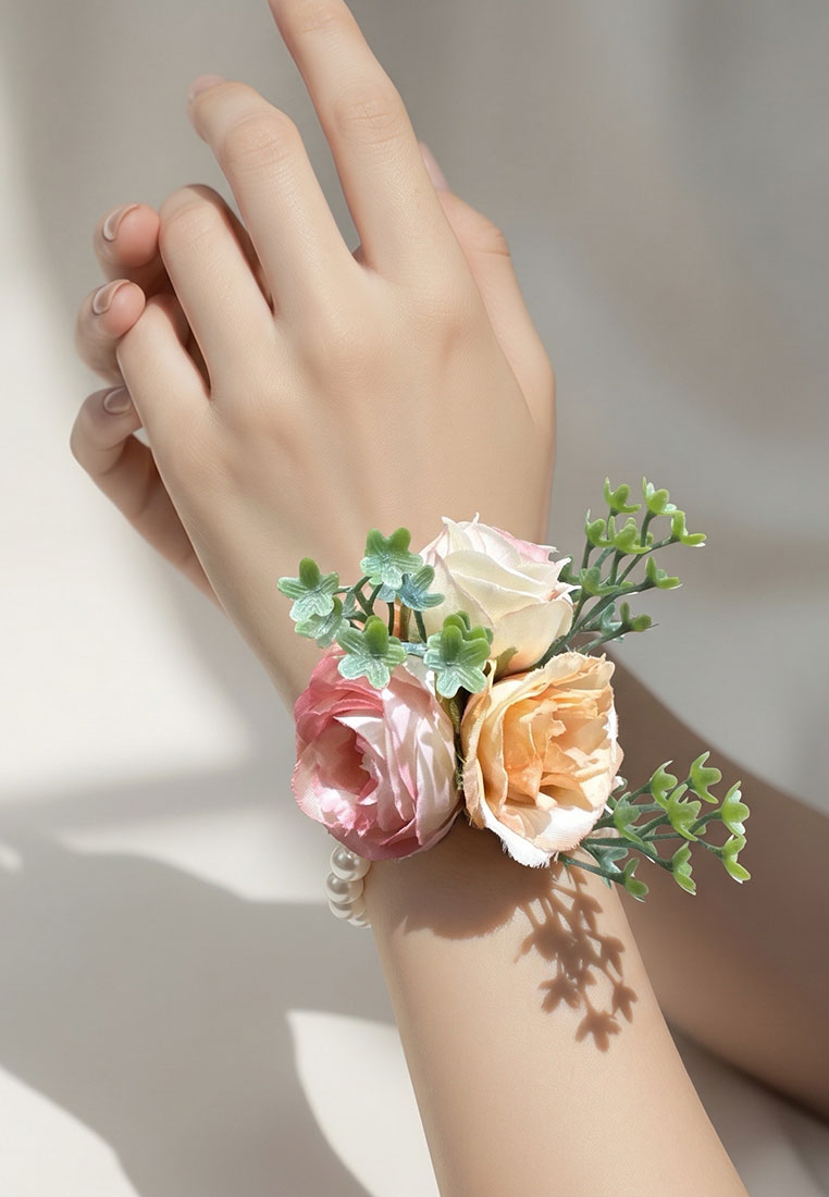 Dirndl Armschmuck Blumen apricot