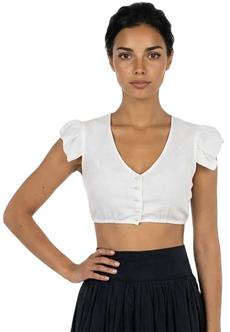 Dirndlbluse Angel Chiffon off white