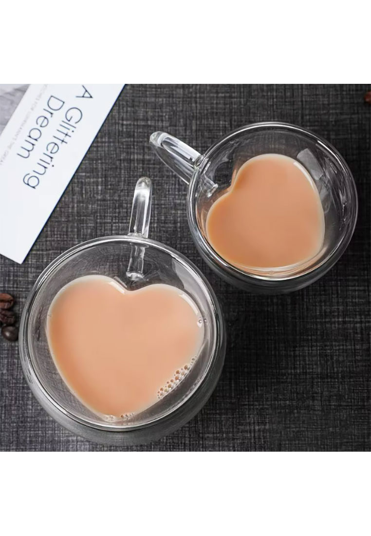 Doppelwandiges Herzglas 240ml