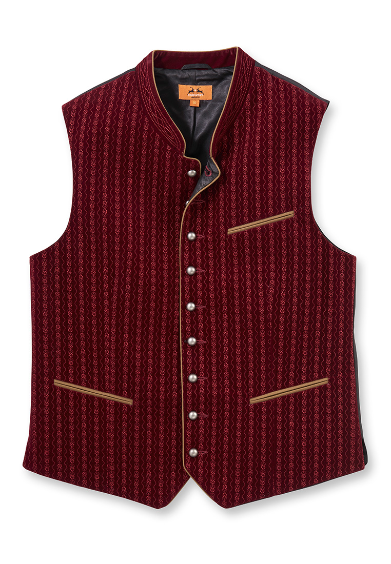 Trachtenweste Edgar Samt bordeaux Trachtenweste Edgar Samt bordeaux